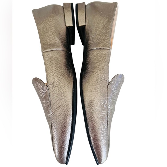 blue illusion Shoes Silver Flat Slip On Size 40 - Picture 4 of 9